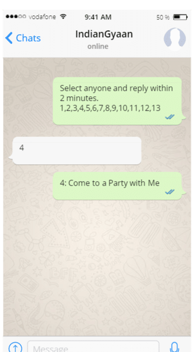 WhatsApp Dares For Girlfriend