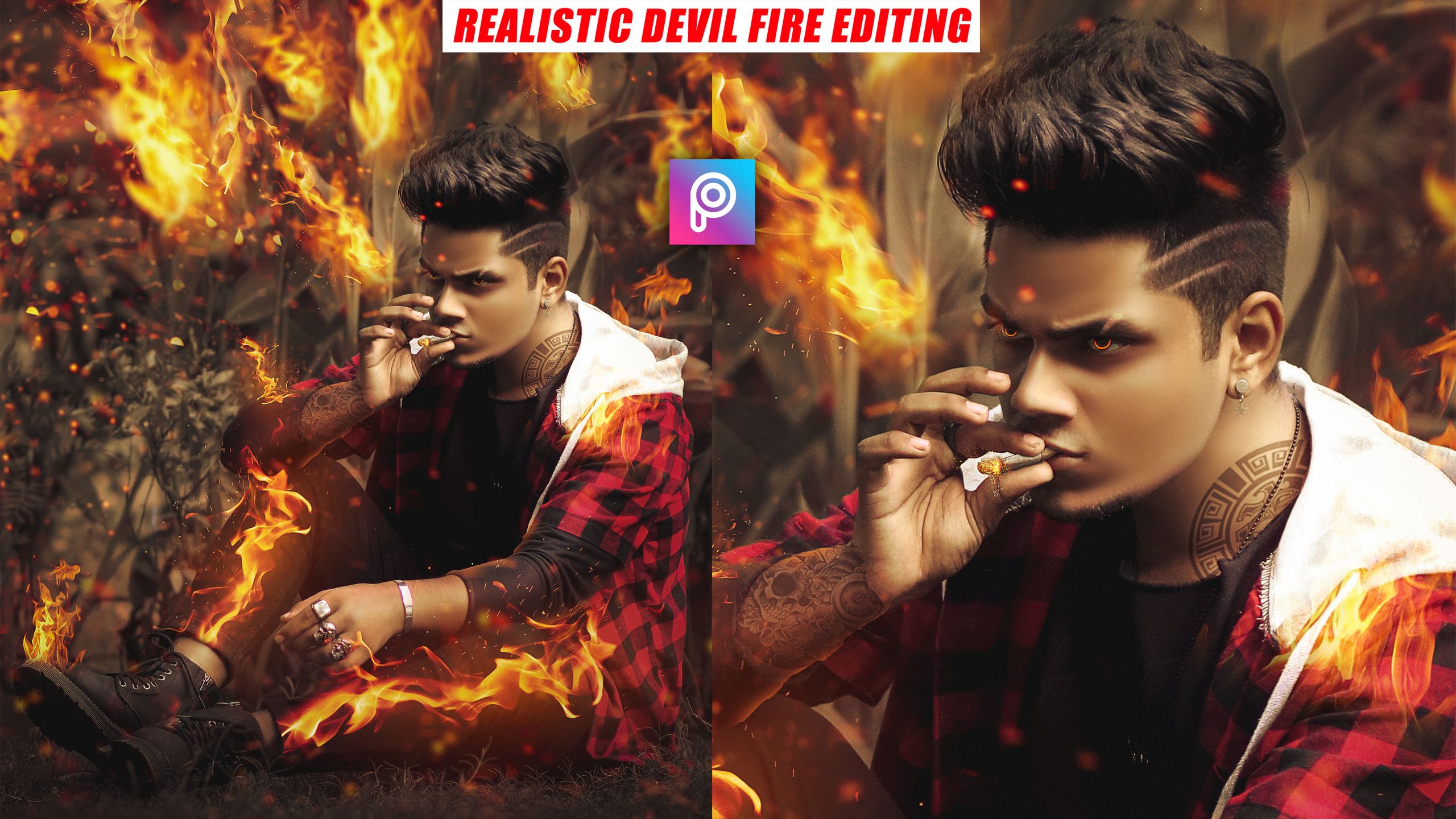 Realistic-fire-editing