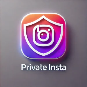 DALL·E 2025-03-06 16.57.41 - A modern and sleek logo for a 'Private Insta App'. The logo should feature a minimalist shield icon symbolizing security and privacy, with a subtle In
